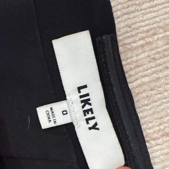 Likely Strapless Black Dress Twist Front Mini Dress, size 0 - Picture 4 of 4